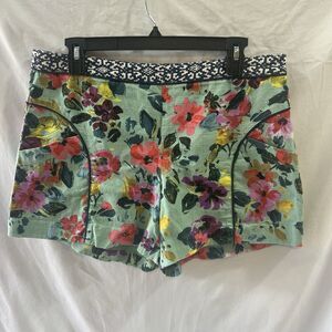 Anthropologie Cartonnier Shorts Skyflower Woman’s Size 8 Flower Floral Print